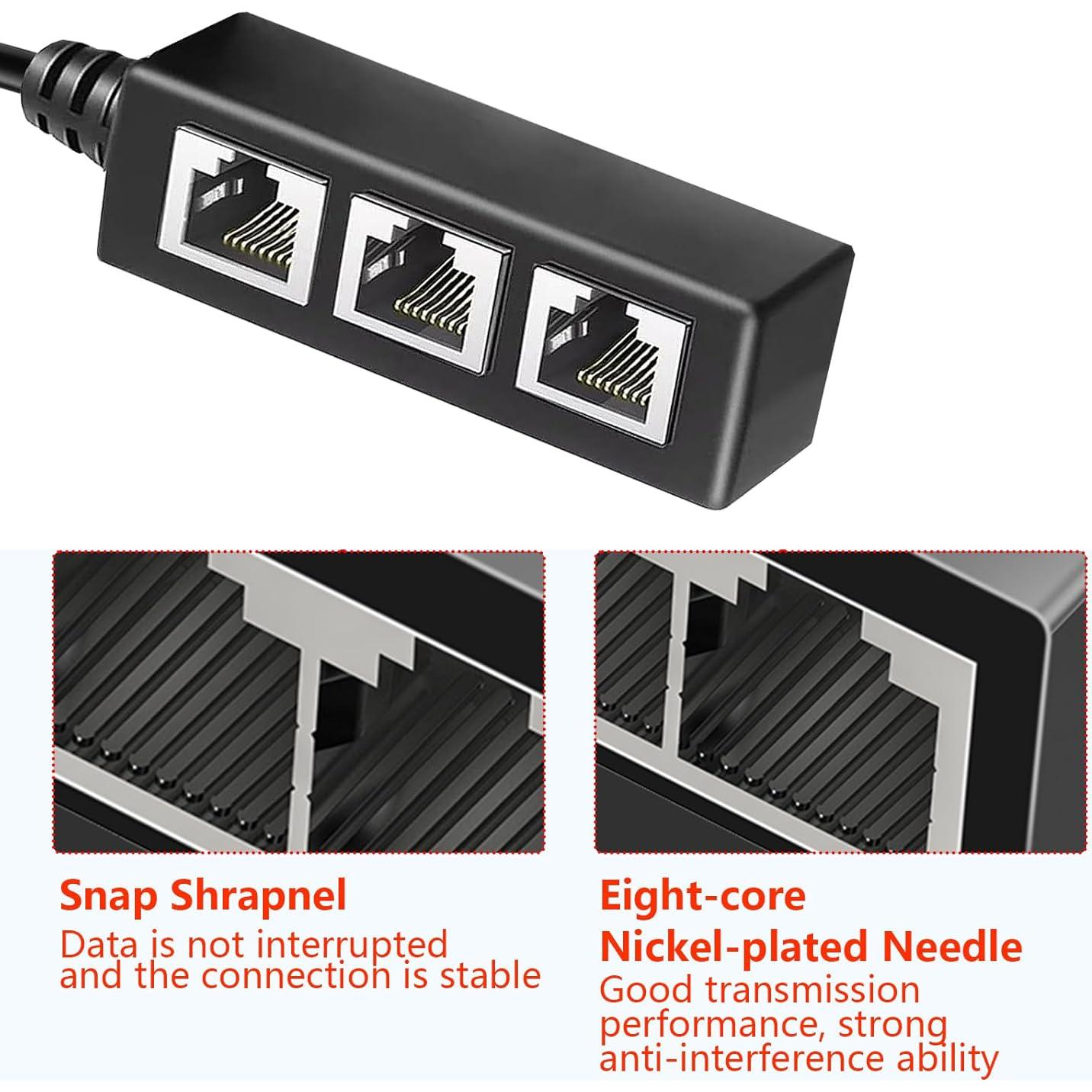 Divisor Ethernet RJ45 1 a 3 esbeecables MBIES21