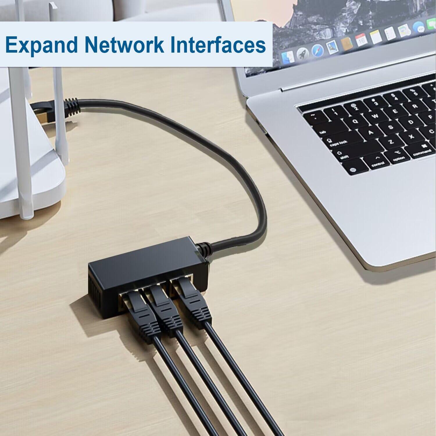 Divisor Ethernet RJ45 1 a 3 esbeecables MBIES21