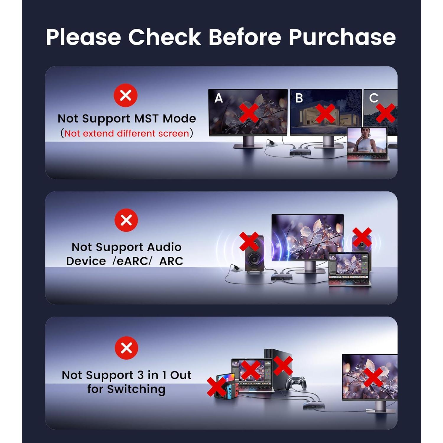 Divisor HDMI 4K NEWCARE 1x3 Salidas con Cable de 1.2m