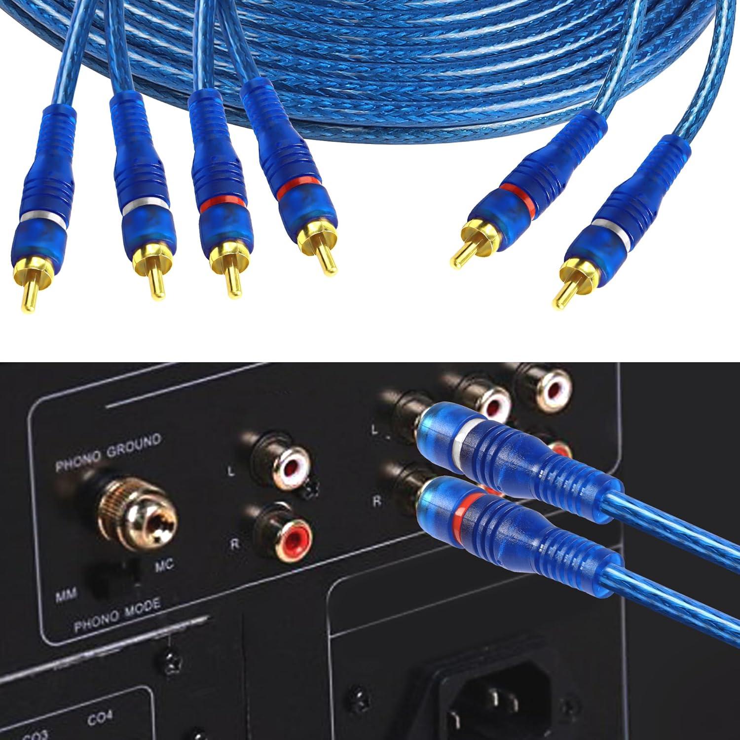 Cable RCA de Audio MEIRIYFA 2 Canales a 4 Canales 5m