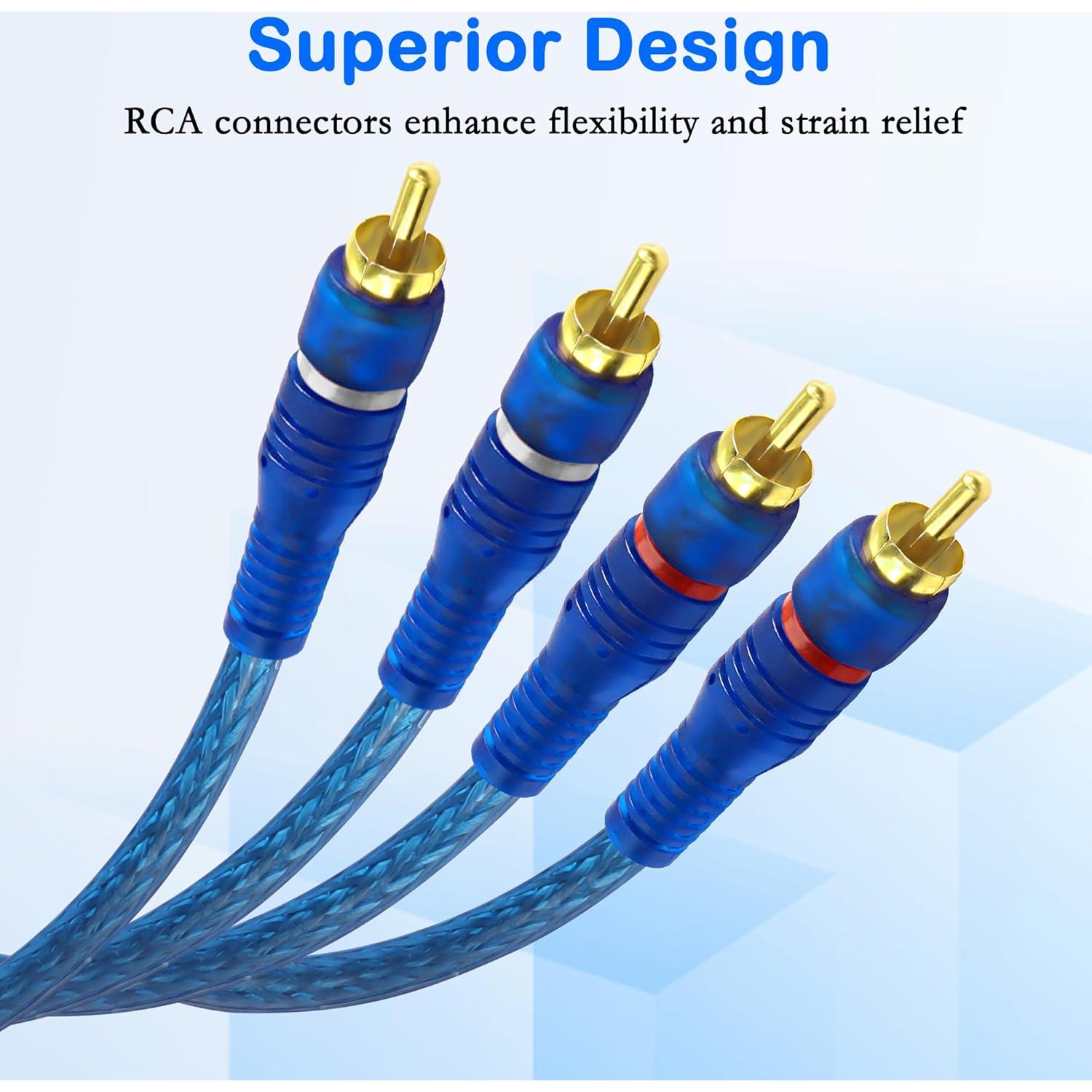 Cable RCA de Audio MEIRIYFA 2 Canales a 4 Canales 5m