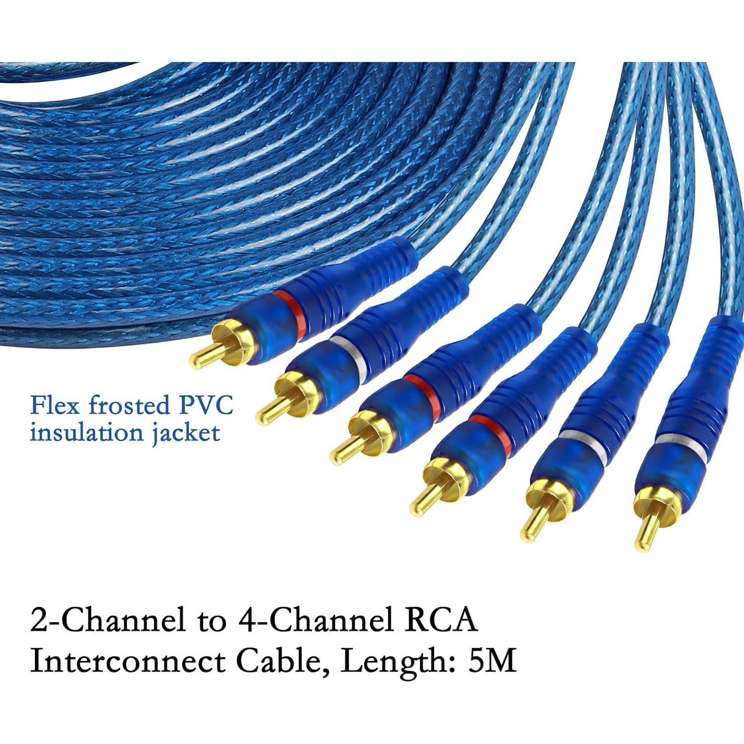 Cable RCA de Audio MEIRIYFA 2 Canales a 4 Canales 5m