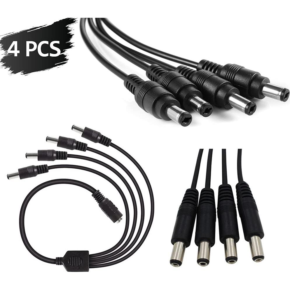 Cable divisor de potencia DC 1 hembra a 4 macho Deguangxin 4 piezas