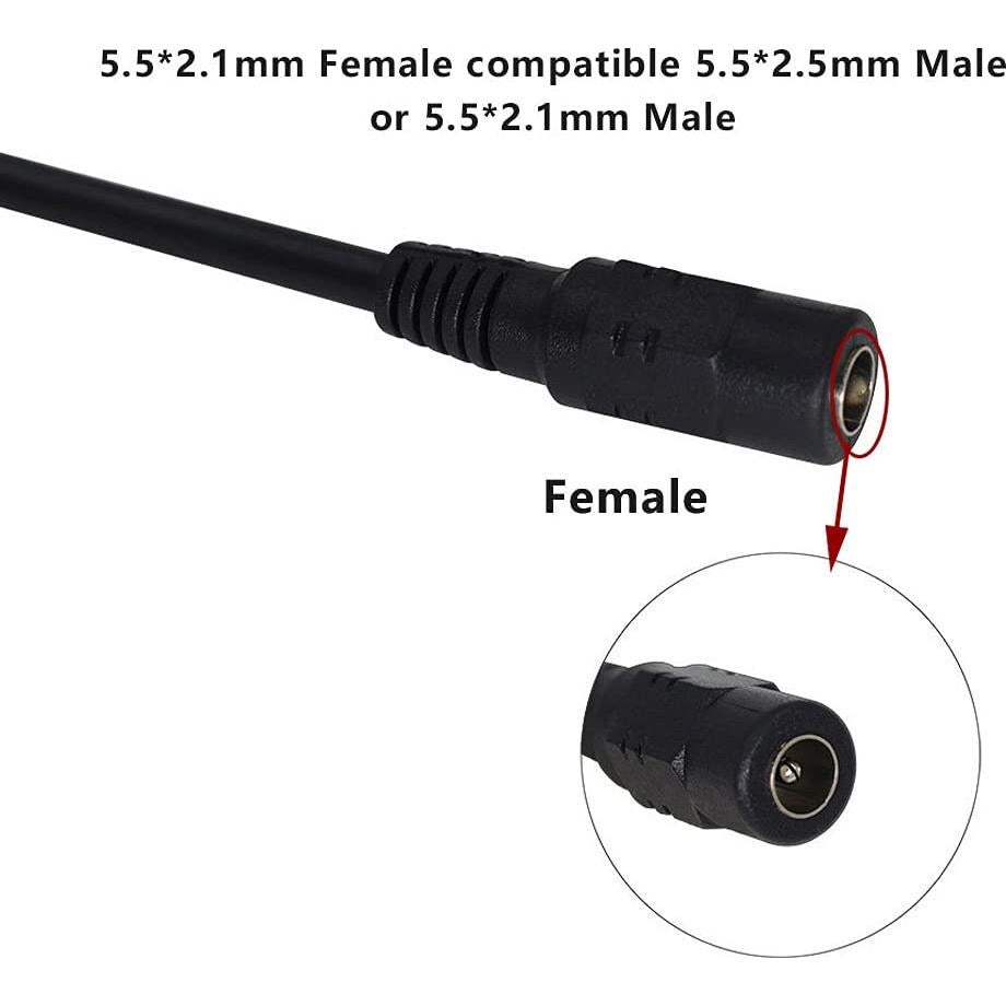 Cable divisor de potencia DC 1 hembra a 4 macho Deguangxin 4 piezas