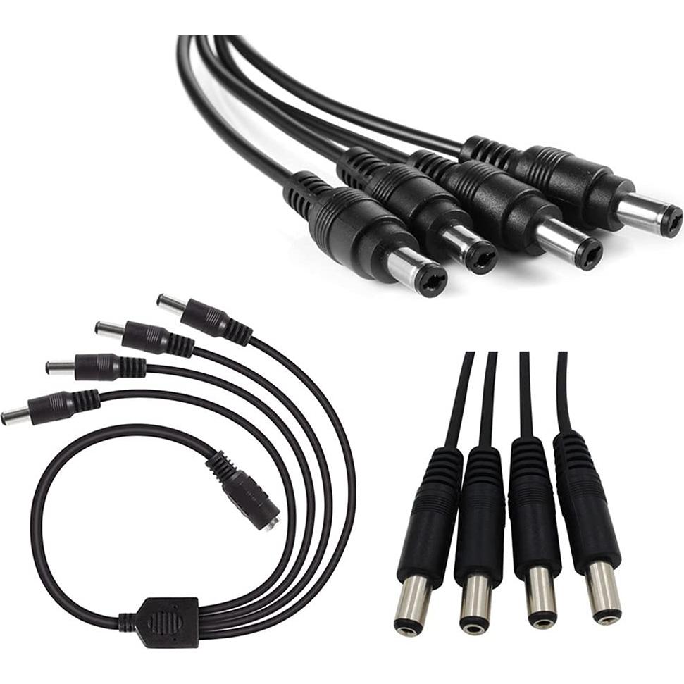 Cable divisor de potencia DC 1 hembra a 4 macho Deguangxin 4 piezas