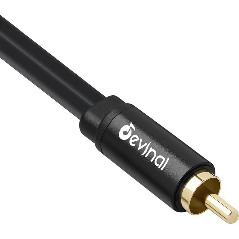 Divisor RCA Devinal 1 Macho a 2 Hembras 10 pulgadas Baño de Oro