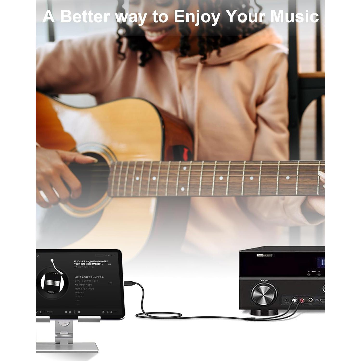 Cable de audio RCA a Lightning RICHUPON 3M MFi para iPhone