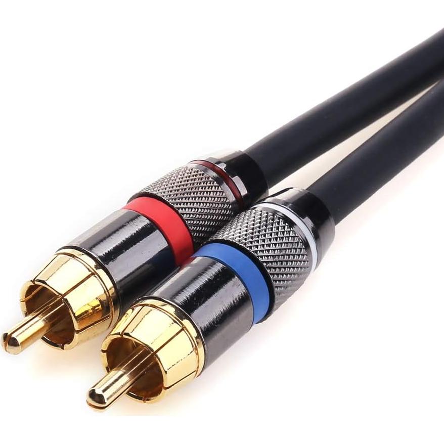 Cable de Audio Tisino 1/4 TRS a Doble RCA 2m