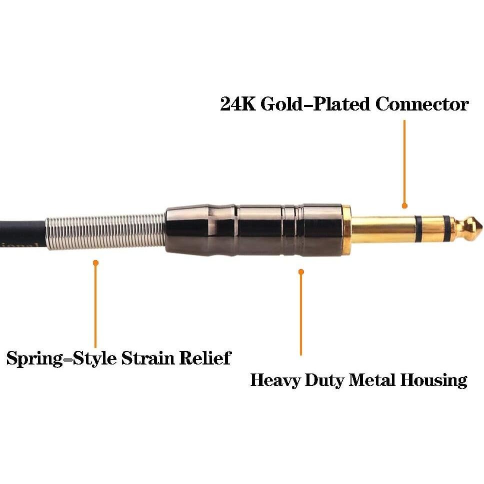 Cable de Audio Tisino 1/4 TRS a Doble RCA 2m