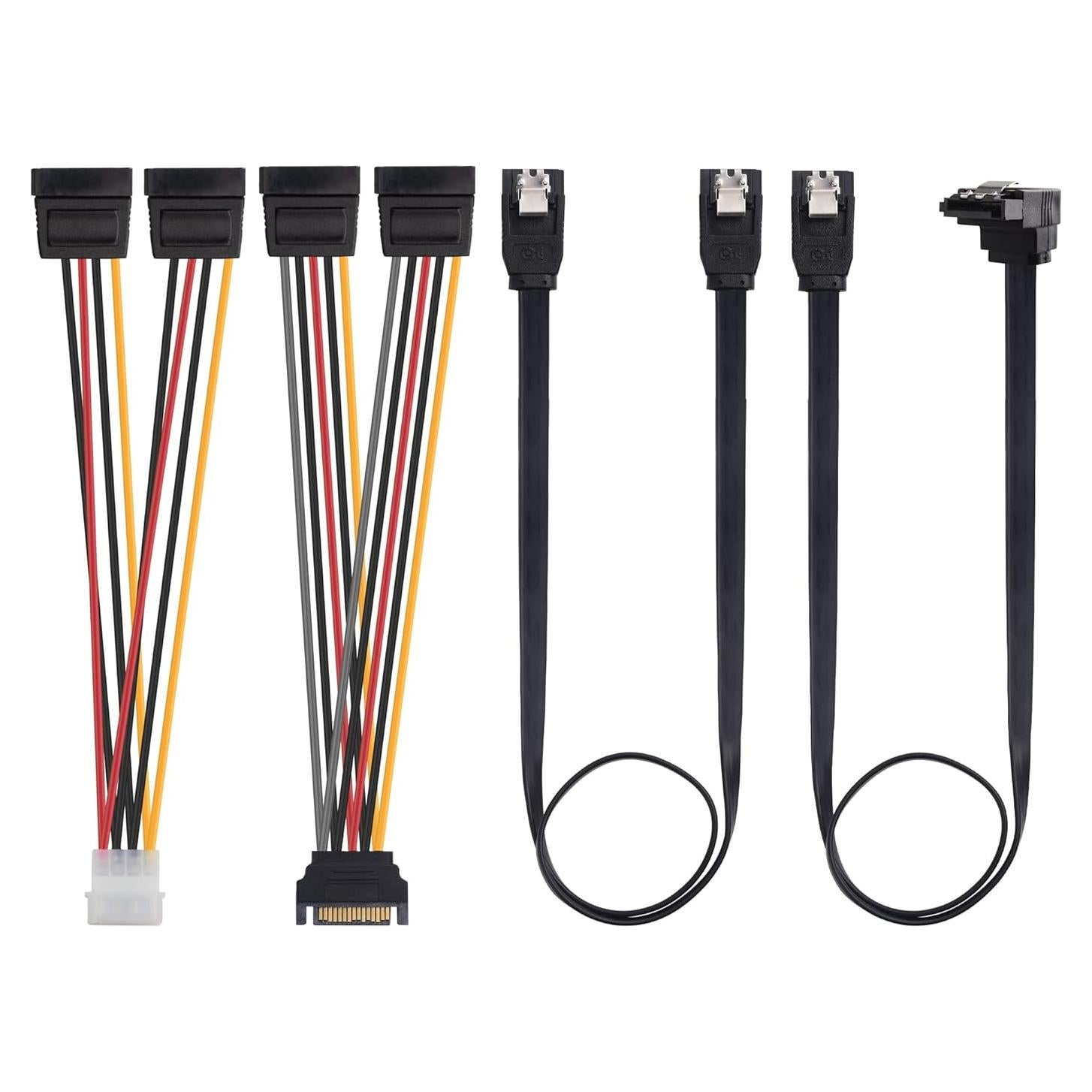 Kit de Cables SATA III Cable Matters - 2x Cables de Datos y Alimentación