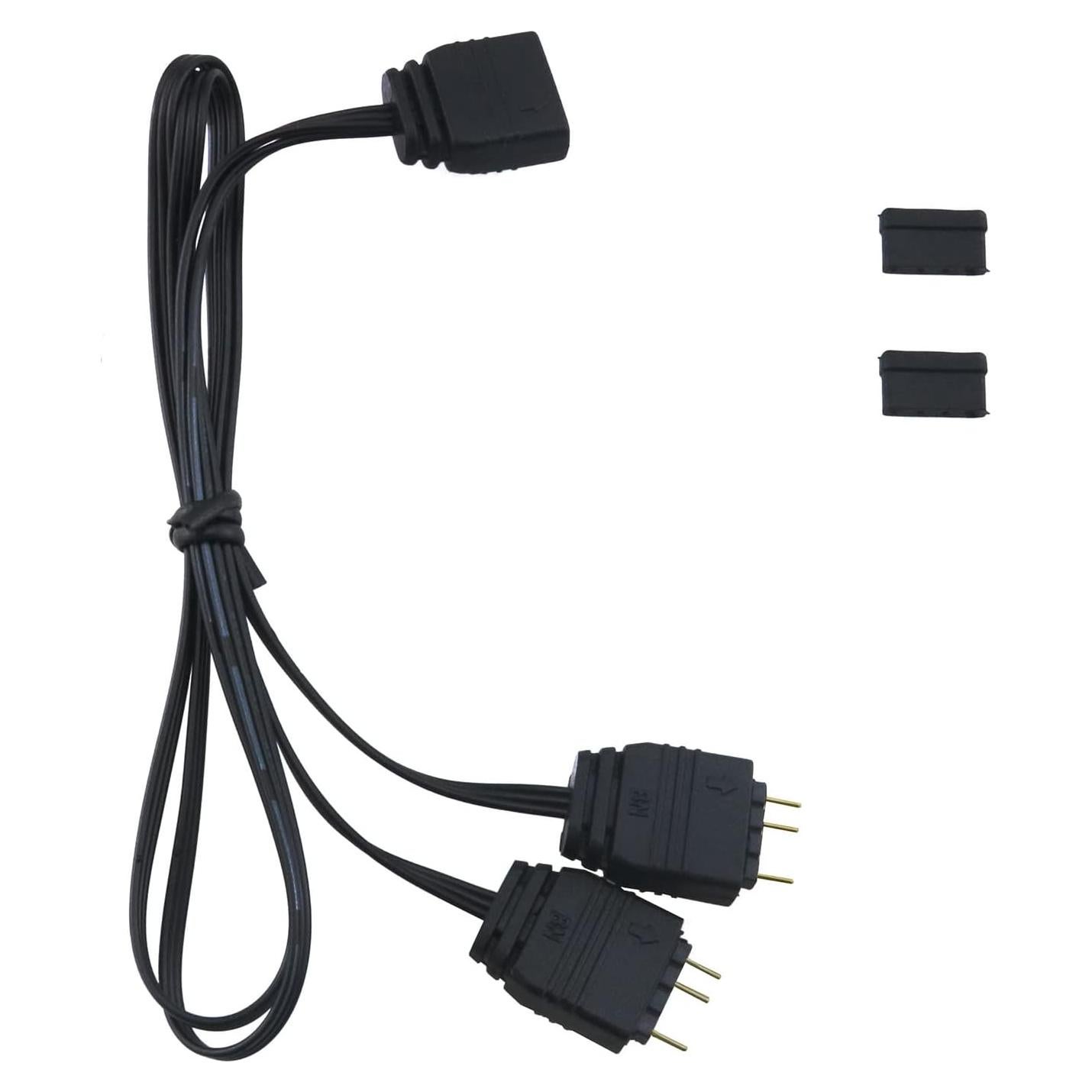 Cable Divisor ARGB ZCZQC 33.5cm 5V 1 Hembra a 2 Machos