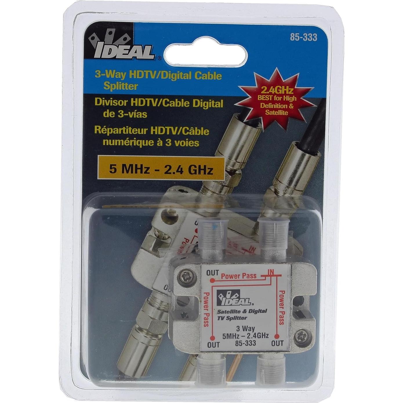 Divisor de Cable Digital 3 Vías IDEAL 85-333 2.4 GHz