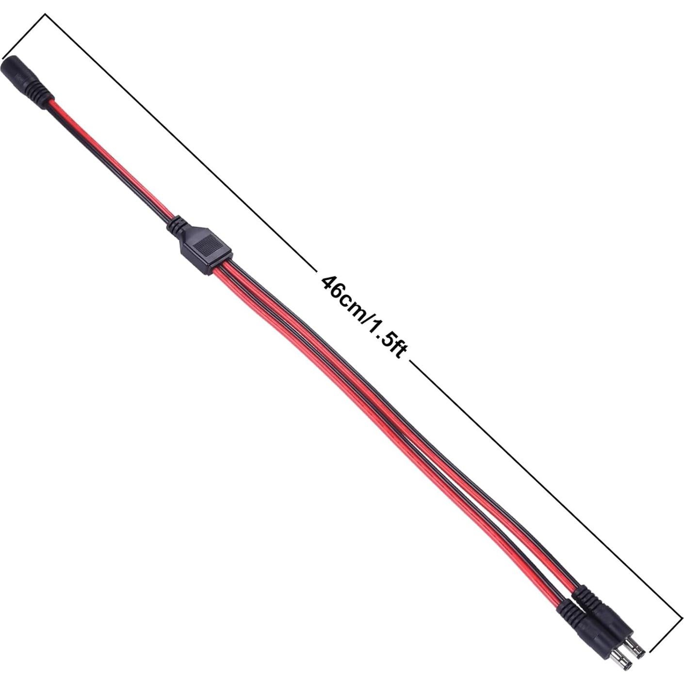 Divisor de Alimentación DC 5.5mm iGreely 1Hembra 2Machos 45cm