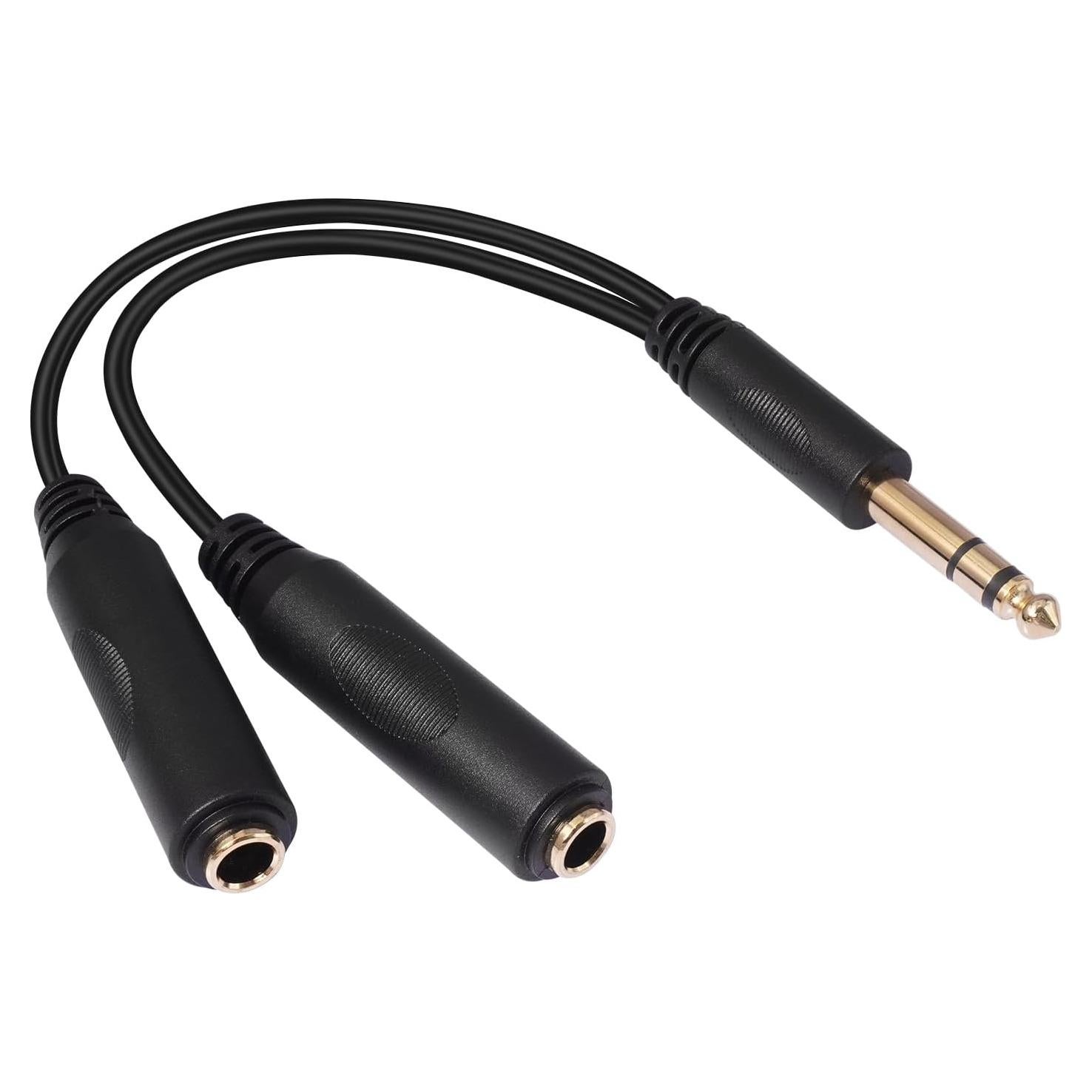 Cable Y-splitter estéreo 6.35mm SiYear 0.15m macho a 2 hembra