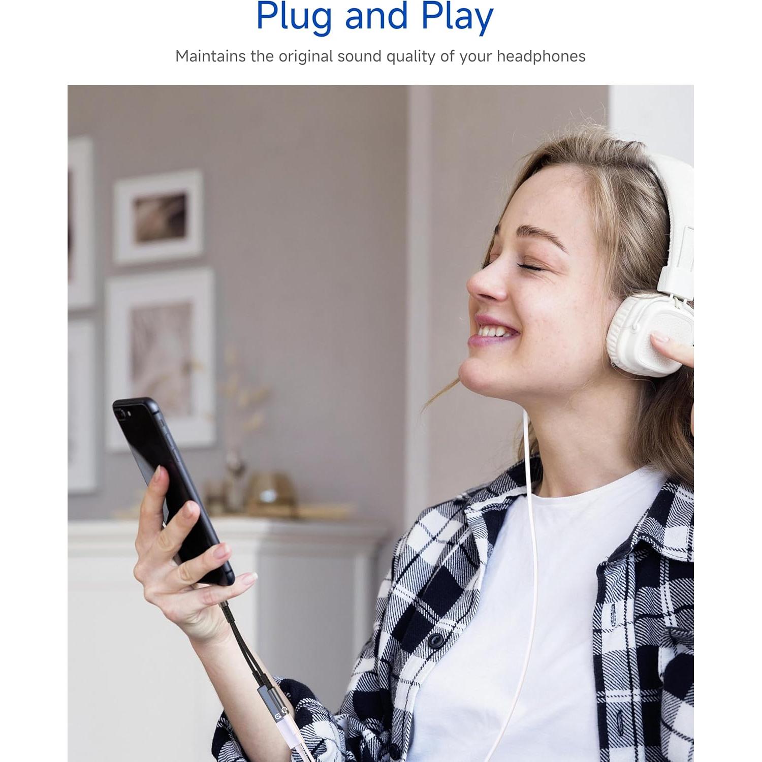 Adaptador USB C a 3.5mm y Cargador Lertosen LTS-A15