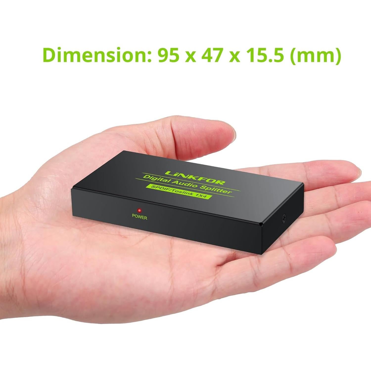 Divisor Óptico Digital 1x4 LiNKFOR SPDIF Toslink Aluminio