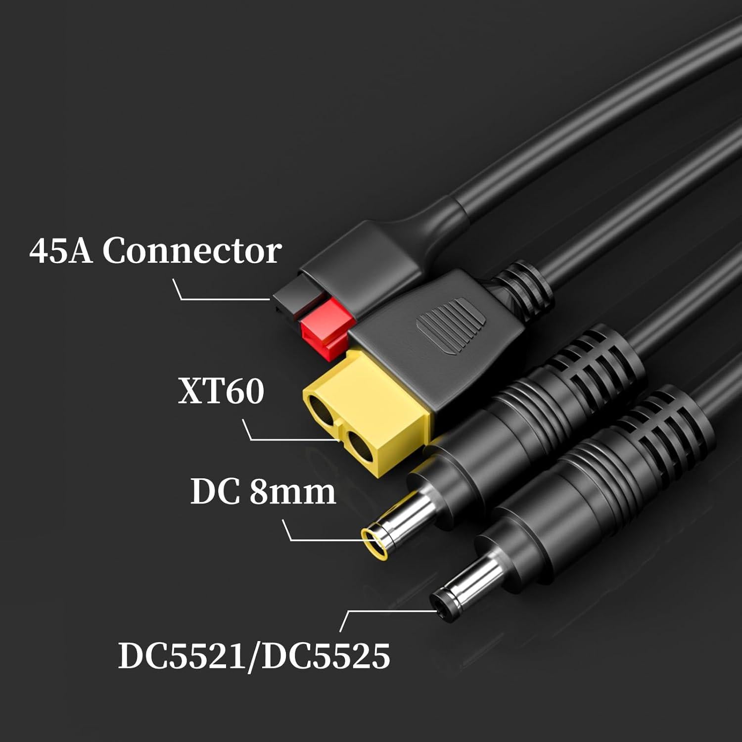 Cable Divisor Solar 4 en 1 Goupchn 45A XT60 DC 8mm 1.5m