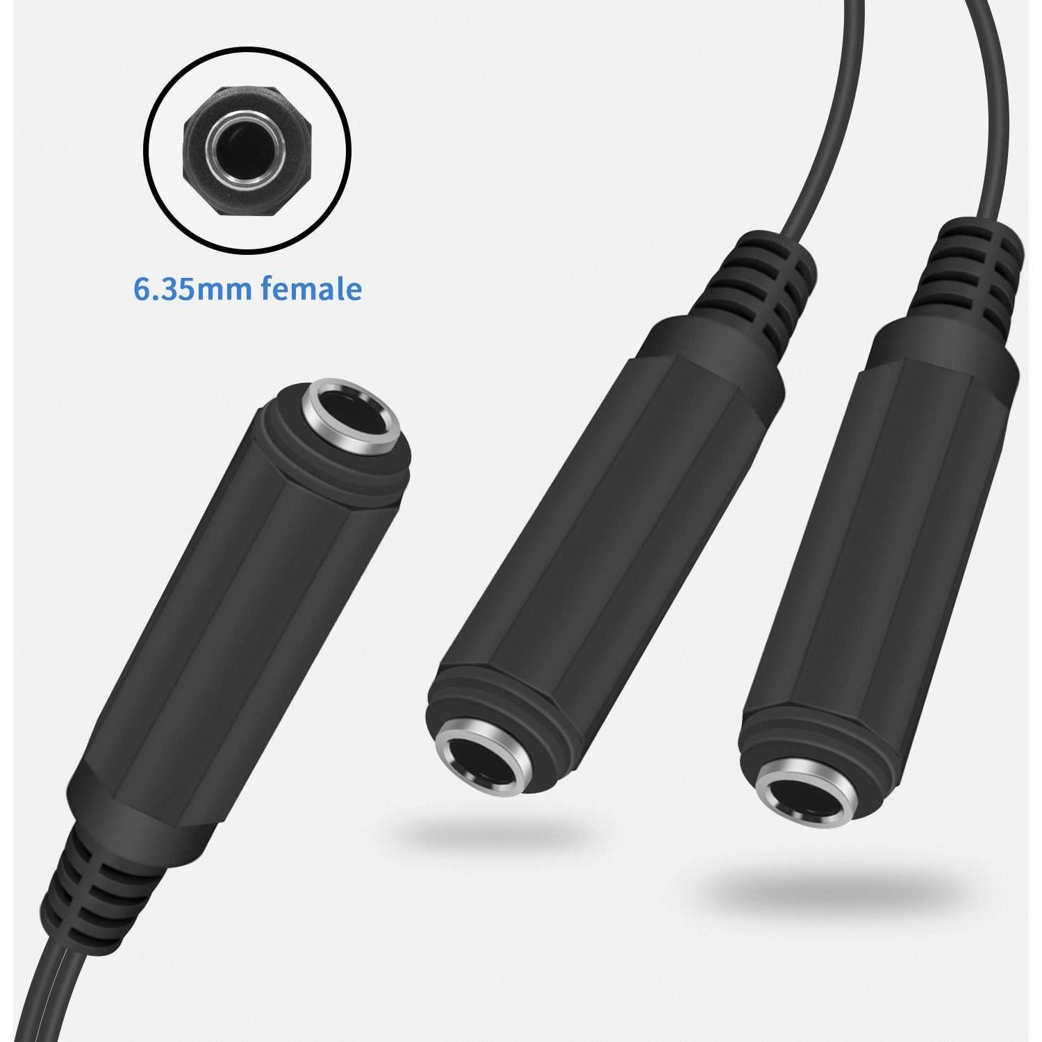 Cable divisor Y de guitarra Duttek 6.35mm 20cm mono TS