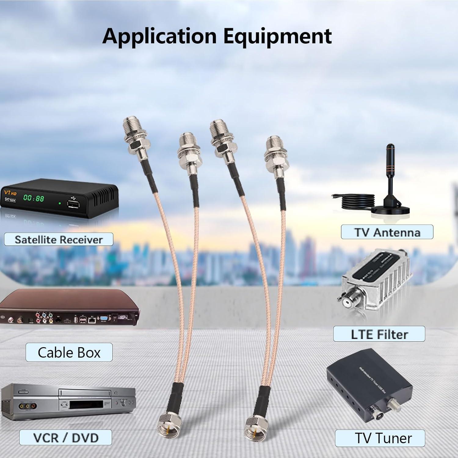 Divisor Coaxial F-Type 75Ohm Superbat 3 Vías 15cm Paquete 2