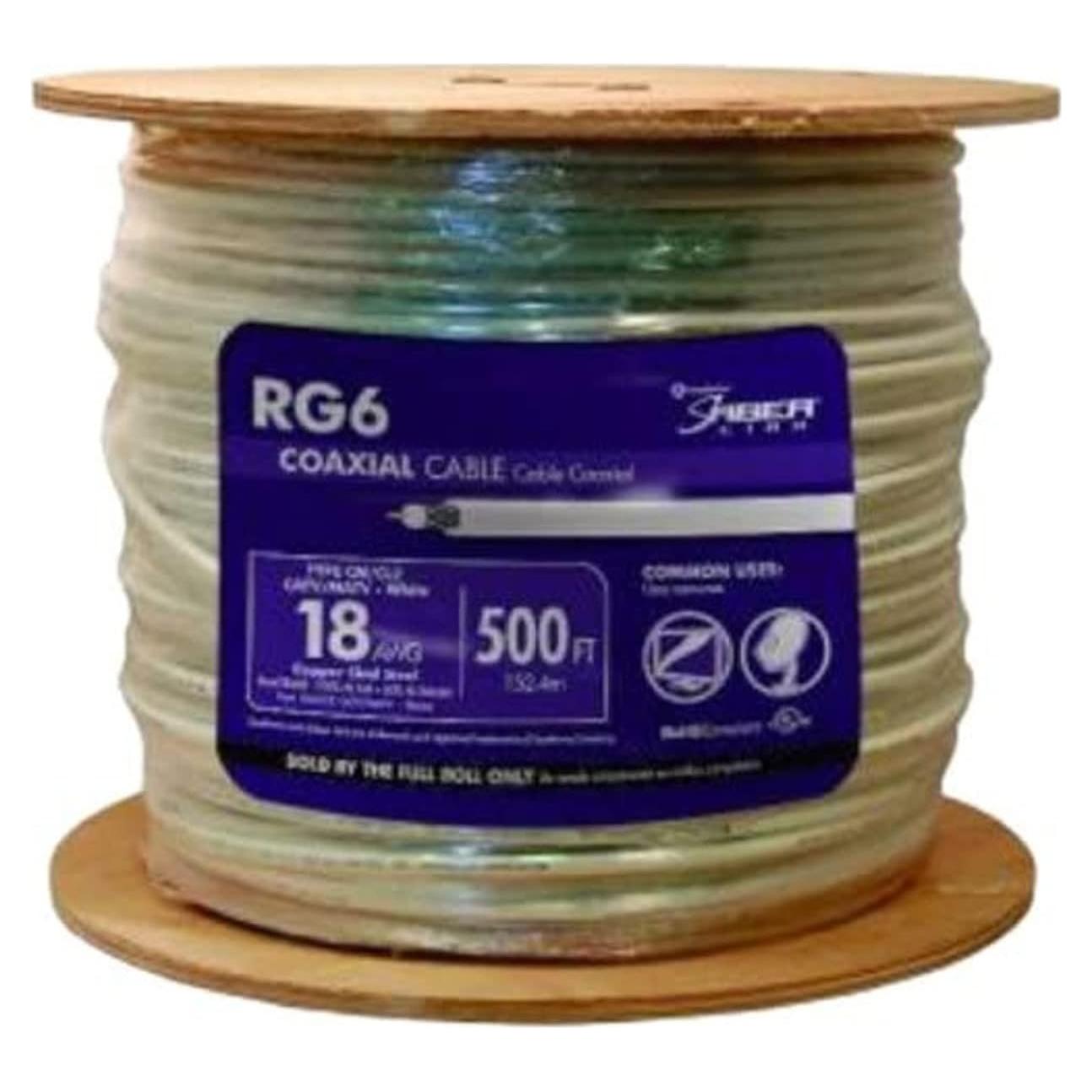 Cable Coaxial RG6 Southwire 500 pies 18 AWG Doble Escudo