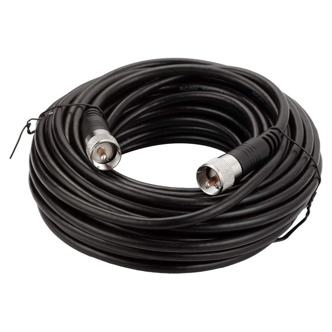 Cable Coaxial RG8X 15.24m UHF PL259 Macho a Macho RFAdapter