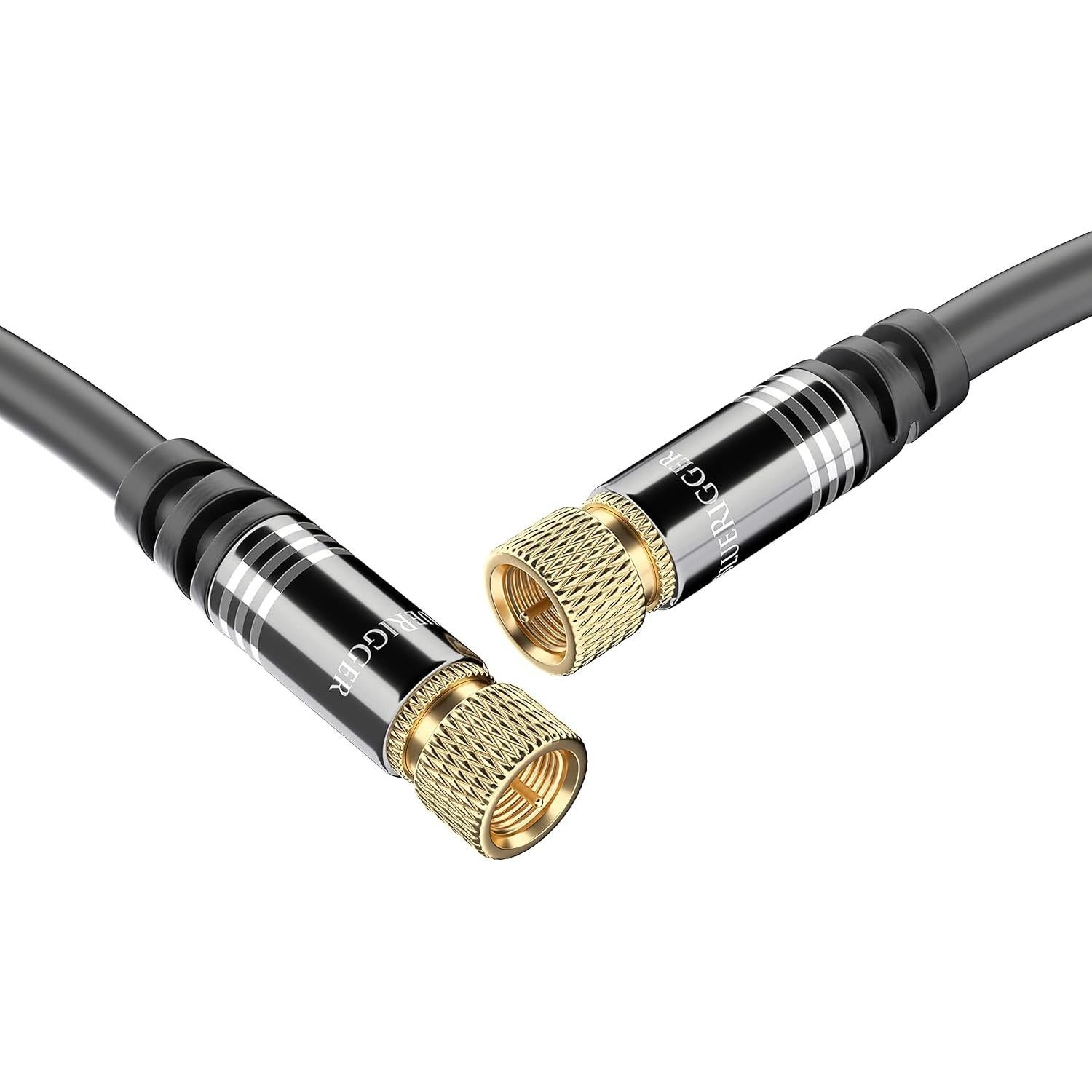 Cable Coaxial BlueRigger RG6 6.1m Conector Tipo F Baño de Oro