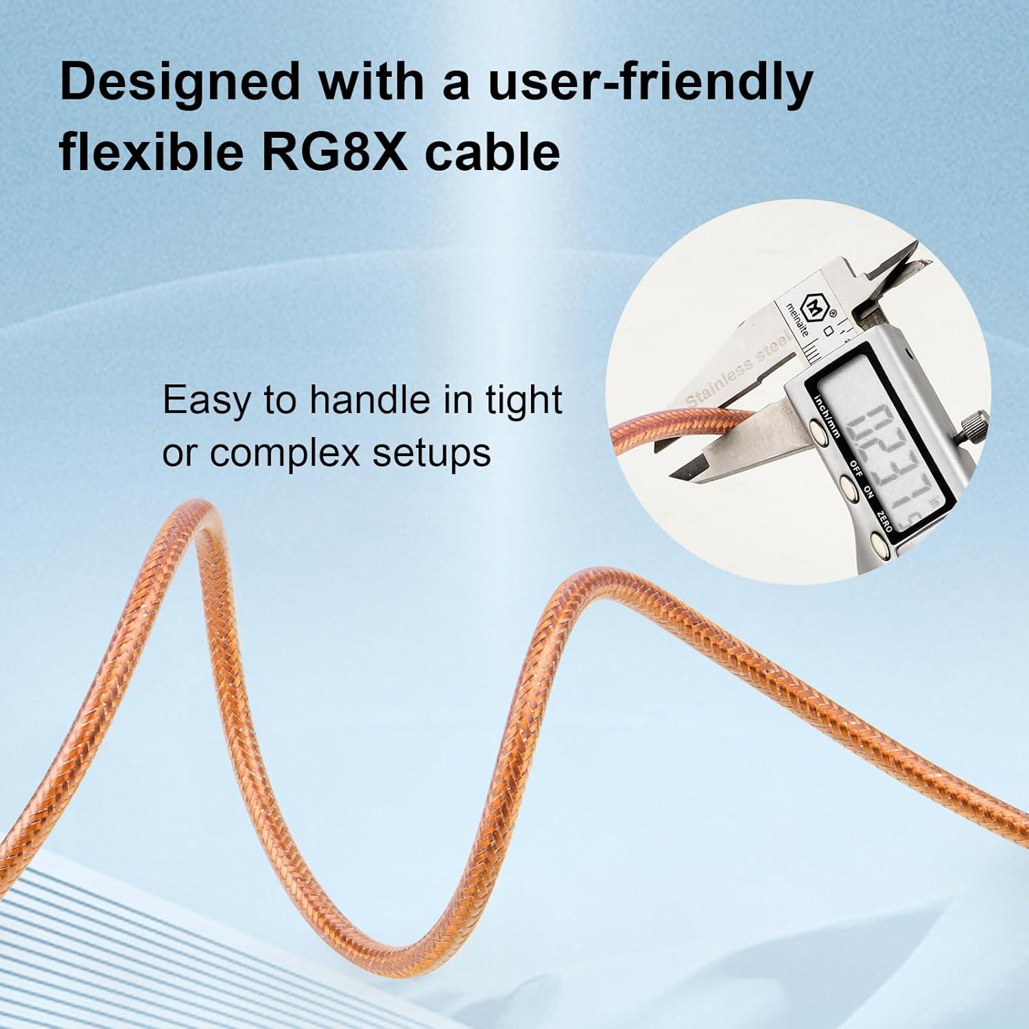Cable Coaxial RG8X 1.83 m XRDS -RF con Conectores UHF PL259