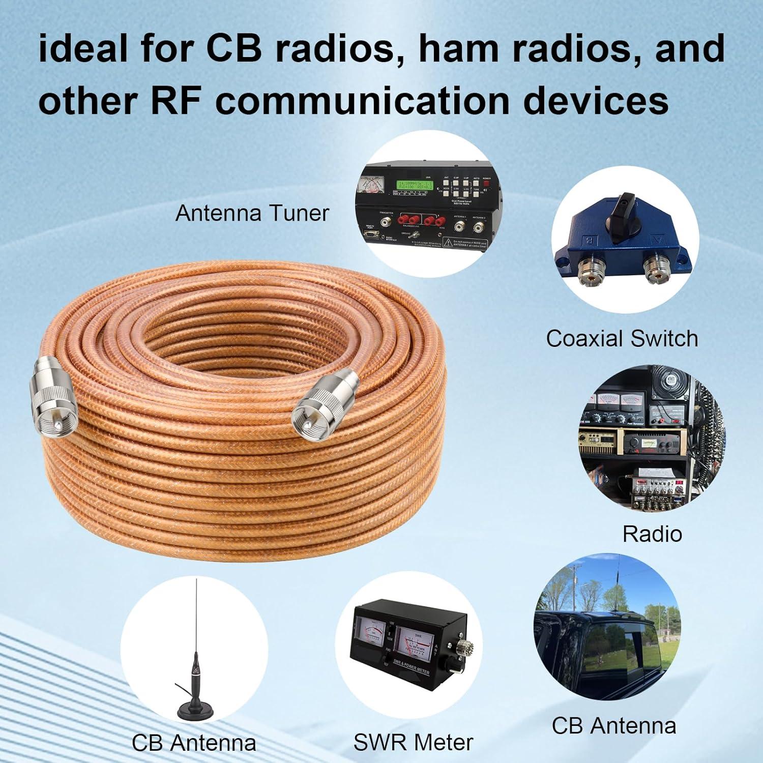 Cable Coaxial RG8X 1.83 m XRDS -RF con Conectores UHF PL259