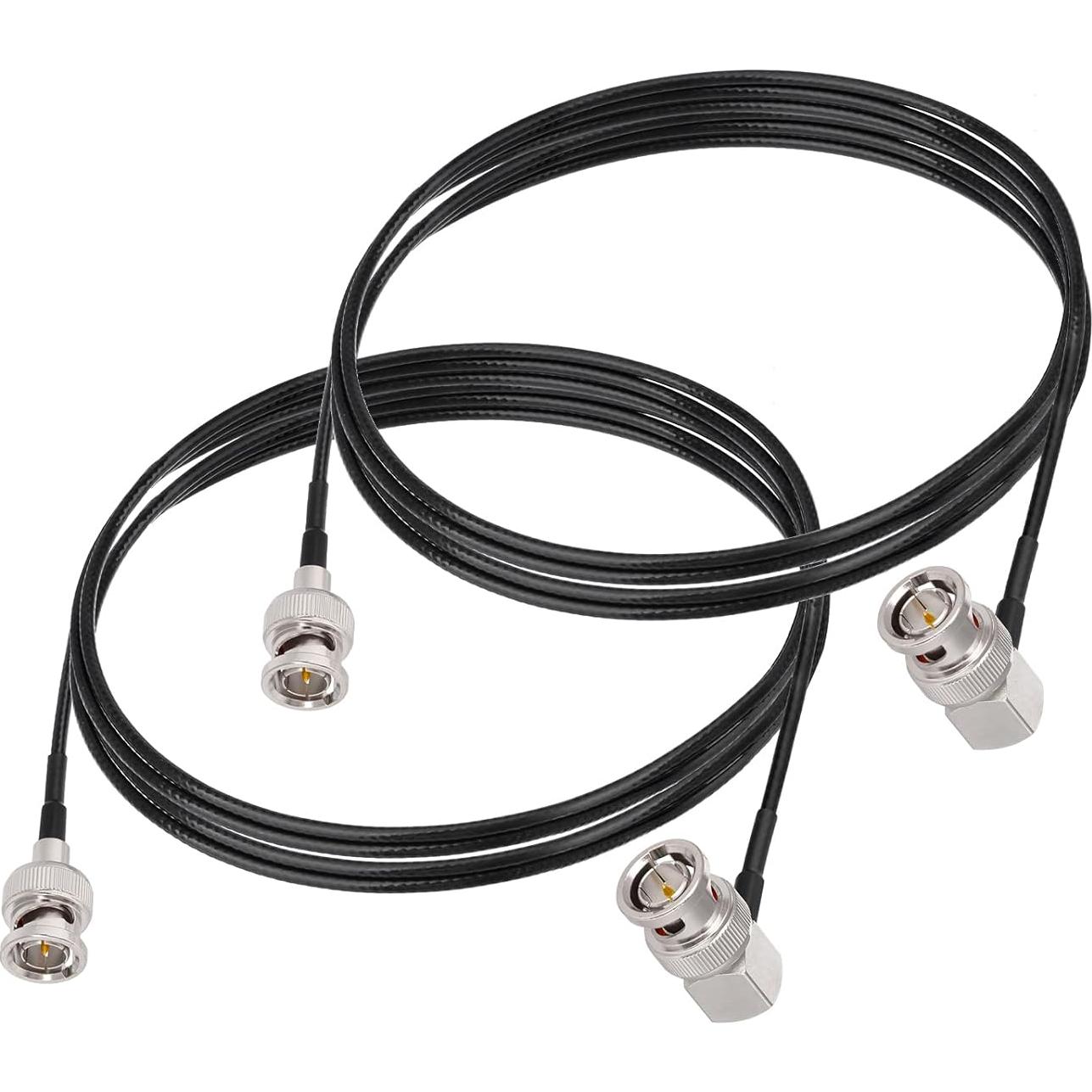Cable SDI Yuslao BNC Macho a Ángulo Recto 1.83m 75 Ohm (2-Pack)