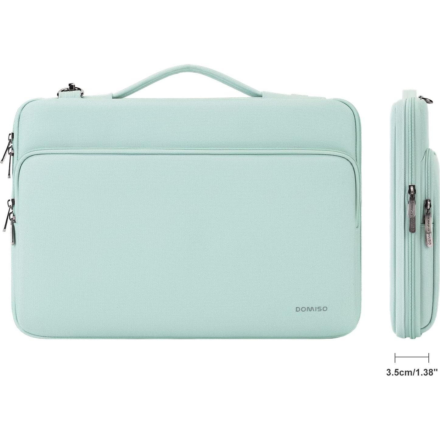 Funda para Laptop 14" DOMISO Impermeable Verde Menta Acolchada