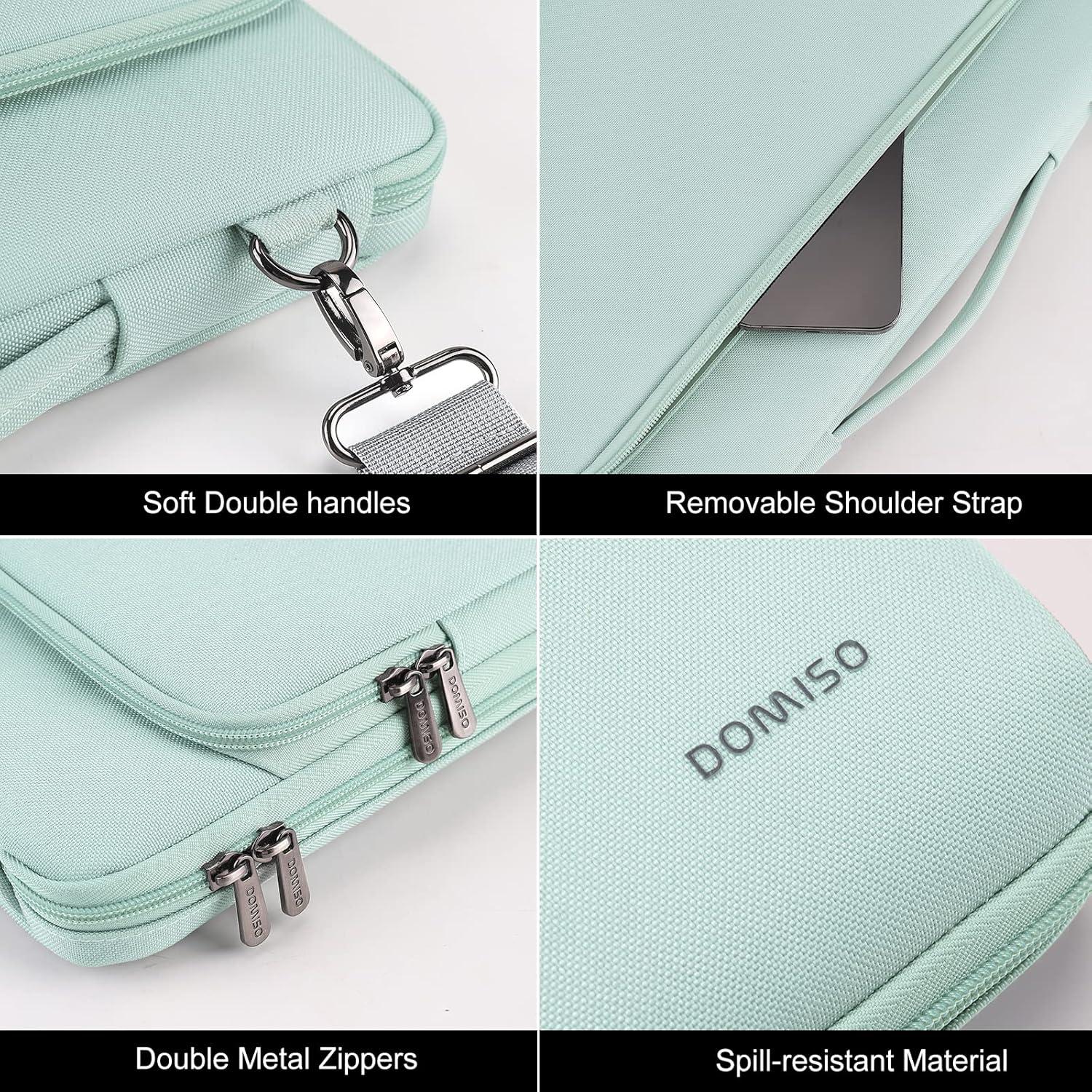 Funda para Laptop 14" DOMISO Impermeable Verde Menta Acolchada