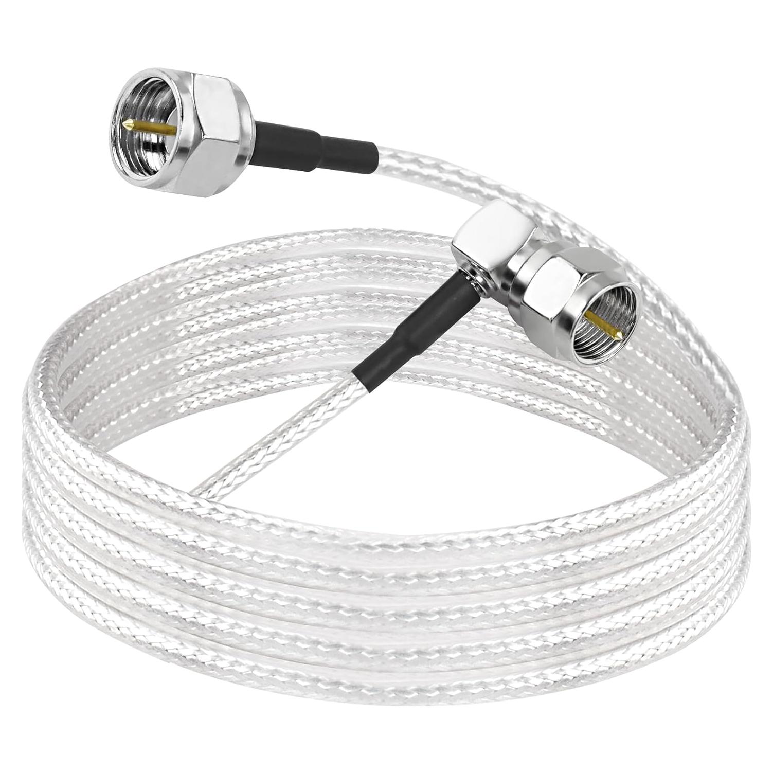 Cable Coaxial Digital MEIRIYFA 2m Tipo F Ángulo Recto 75 Ohm