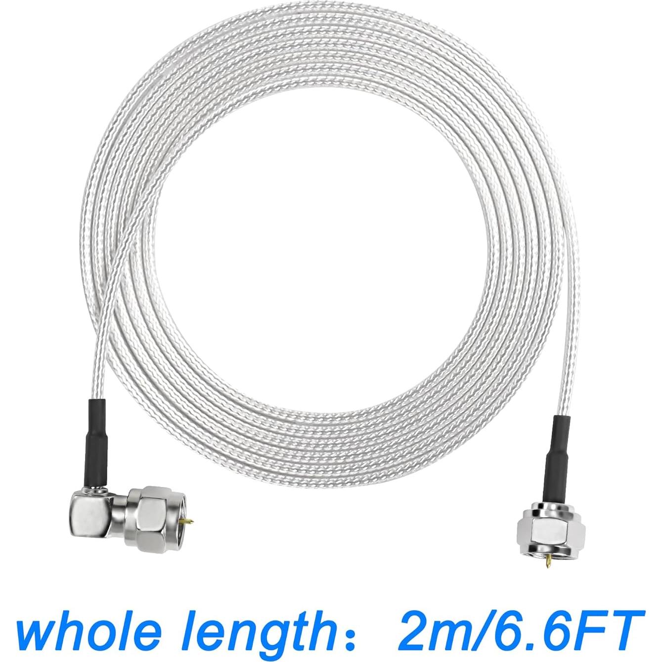 Cable Coaxial Digital MEIRIYFA 2m Tipo F Ángulo Recto 75 Ohm