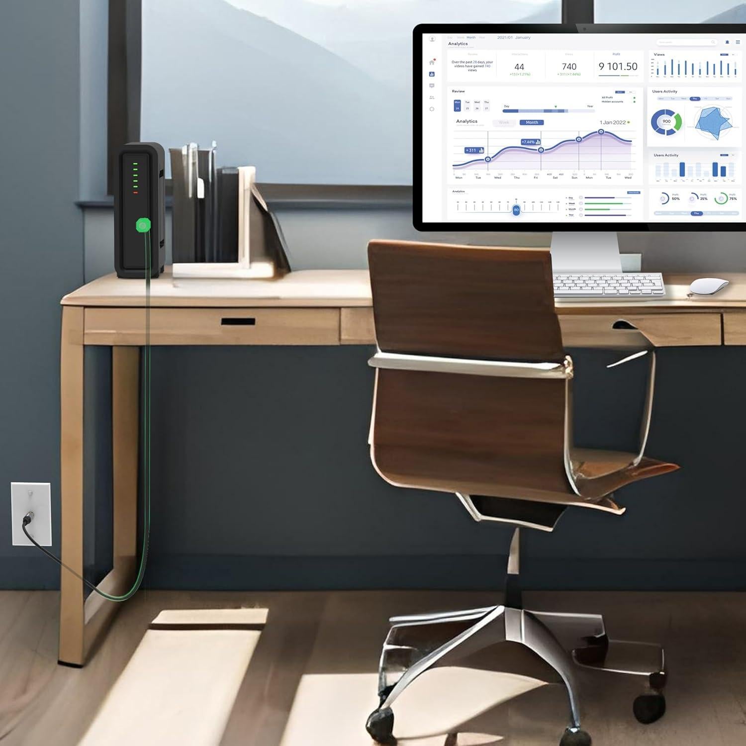 Cable coaxial Monster Essentials RG-6 1.83m con conector F-pin