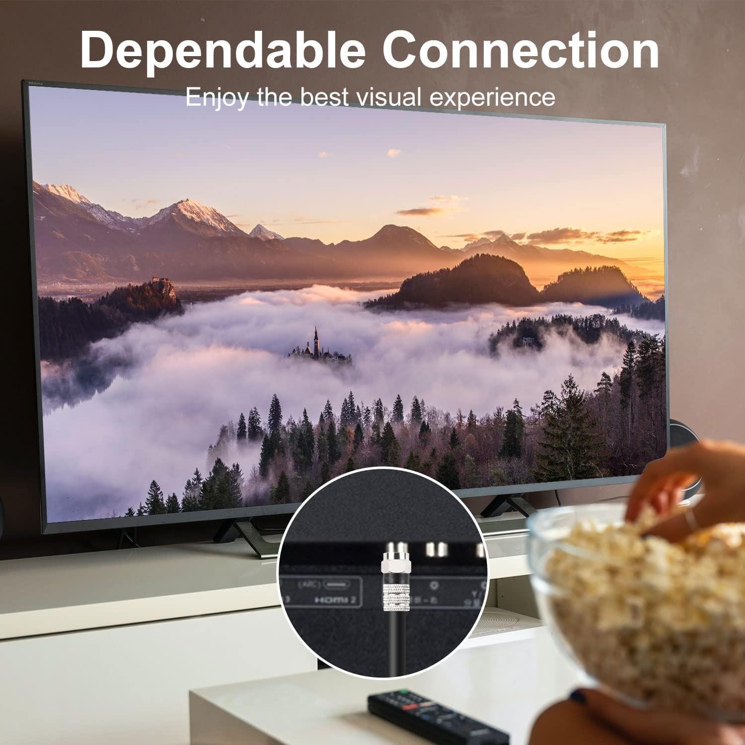 Cable Coaxial Digital Postta 7.62m Cuádruple Apantallado Negro