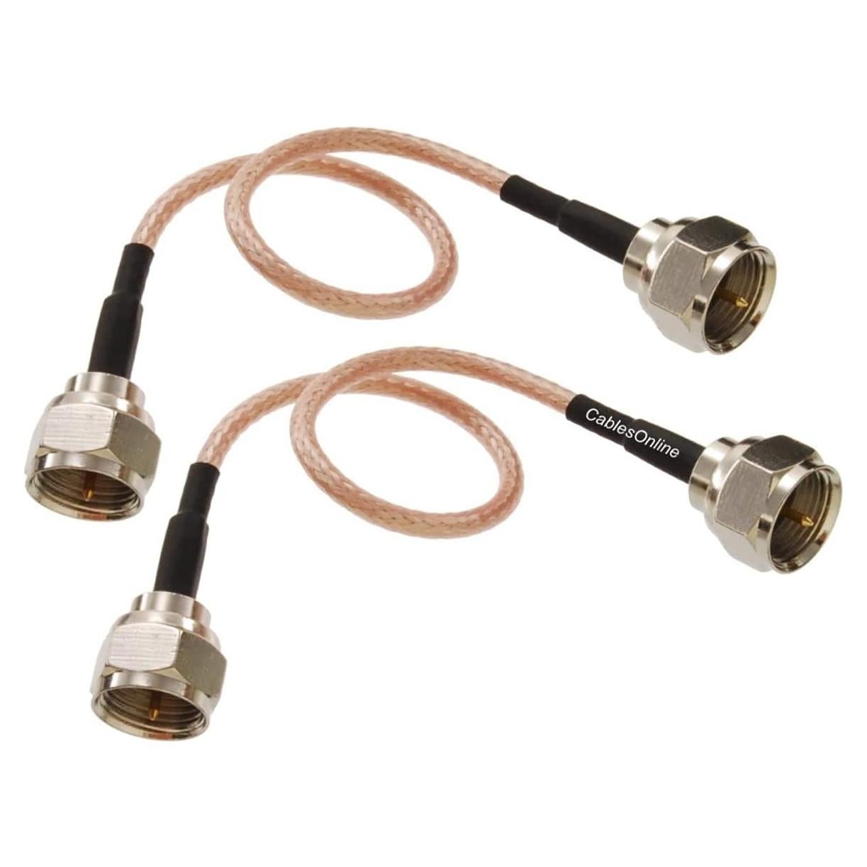 Cables Coaxiales Slim CablesOnline 75 Ohm RG179 2 Piezas