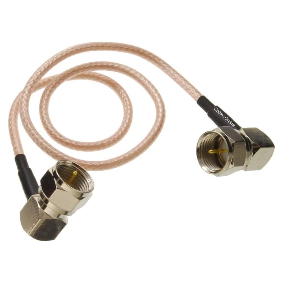 Cable Coaxial RG179 75 Ohm CablesOnline 30.48 cm Conectores F