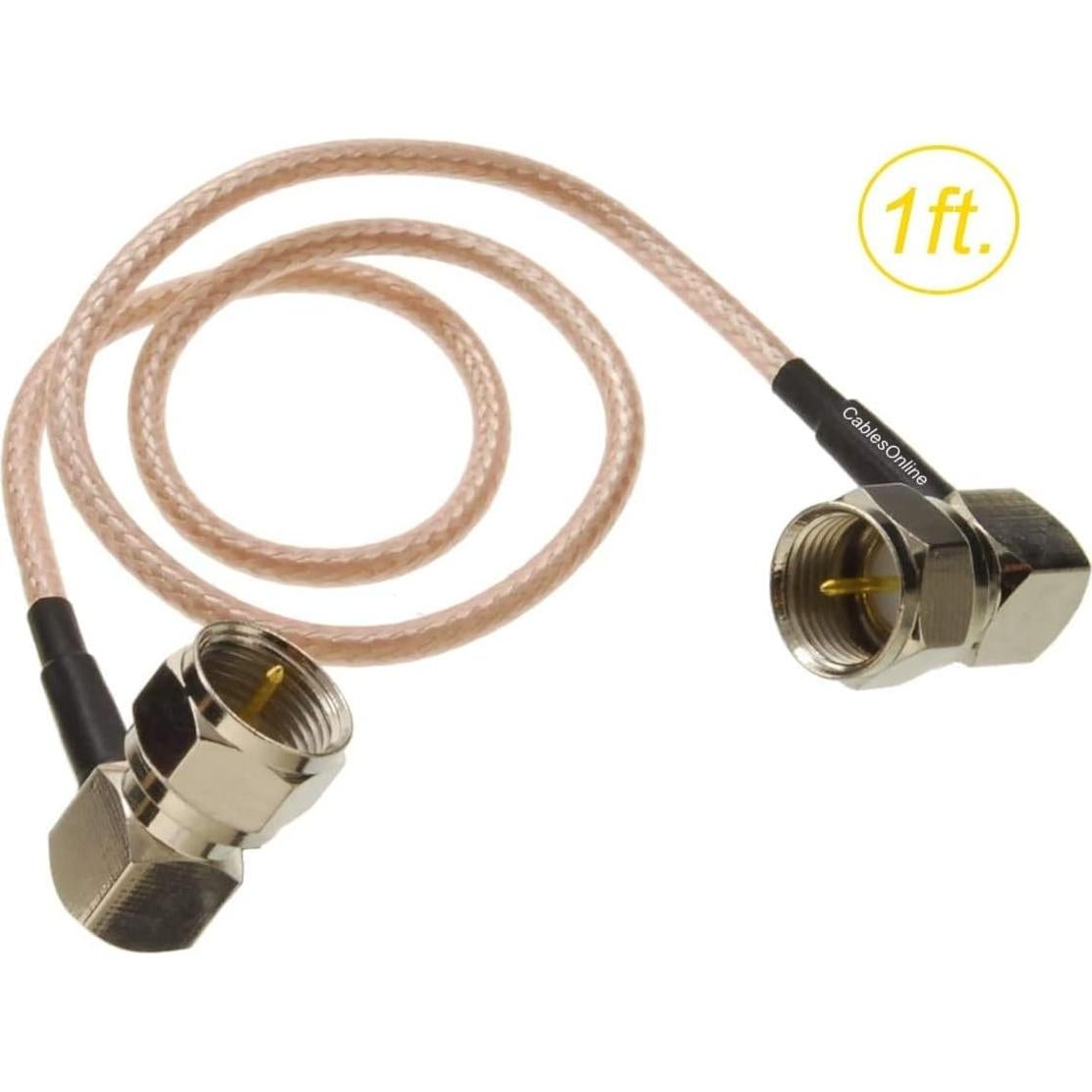 Cable Coaxial RG179 75 Ohm CablesOnline 30.48 cm Conectores F