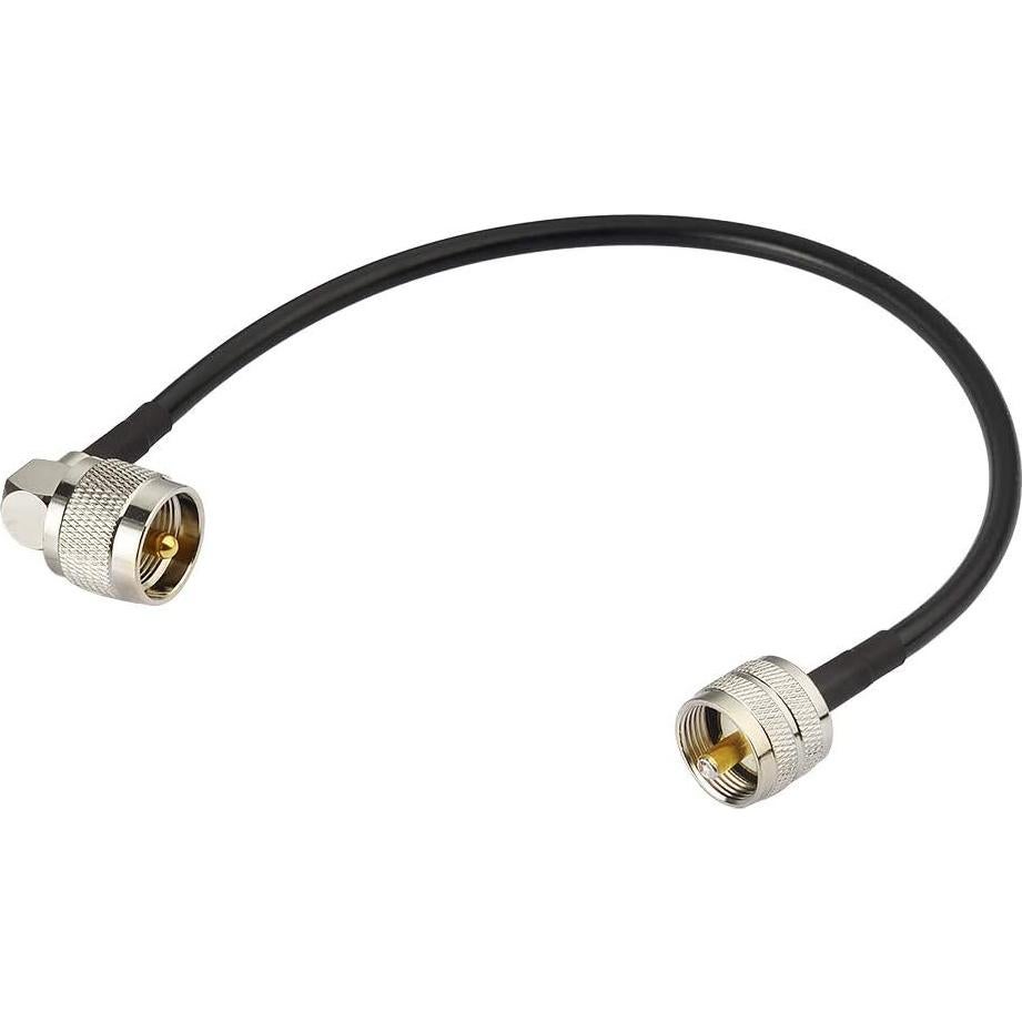 Cable Coaxial UHF Macho PL-259 Superbat 30 cm Baja Pérdida - 2 Piezas