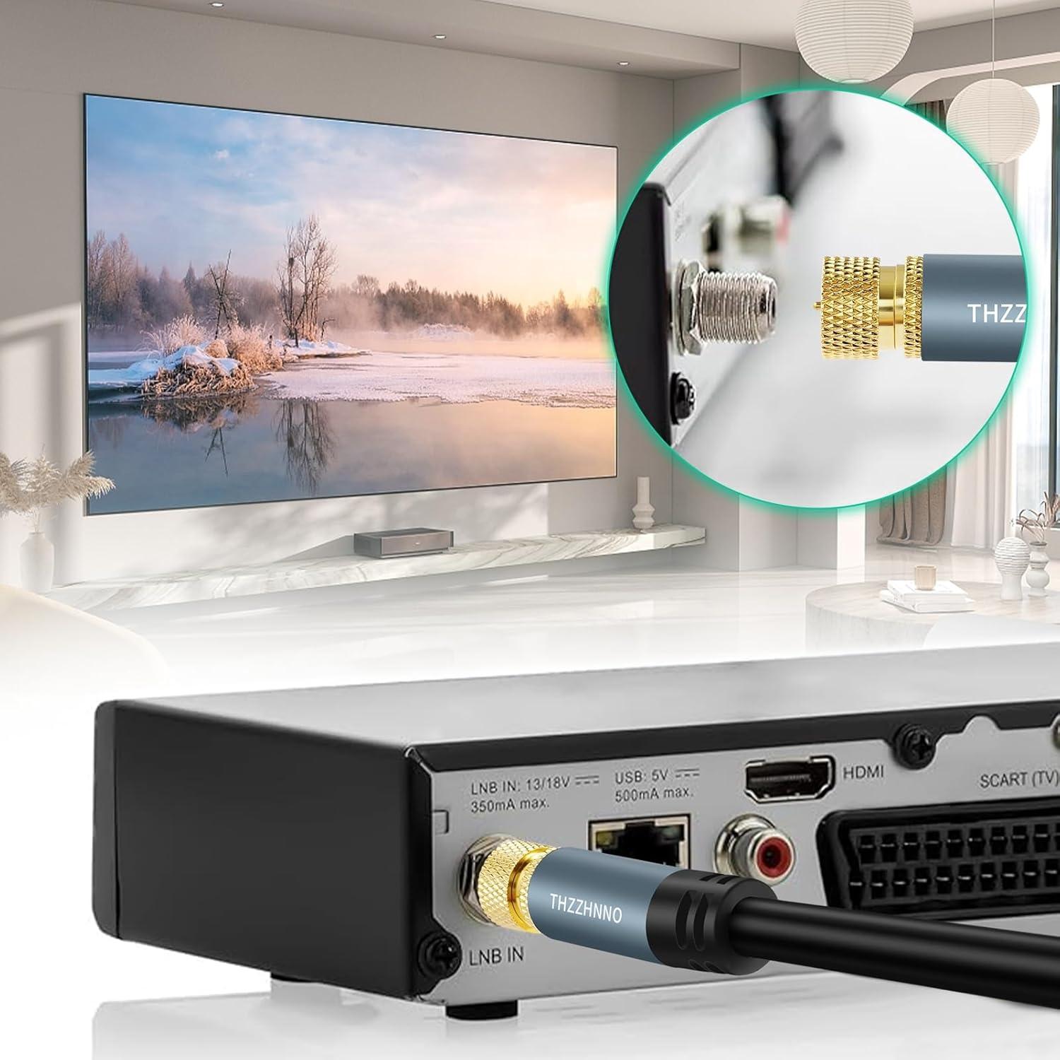 Cable Coaxial F-Type 1.0M 90 Grados HDTV Zhongben