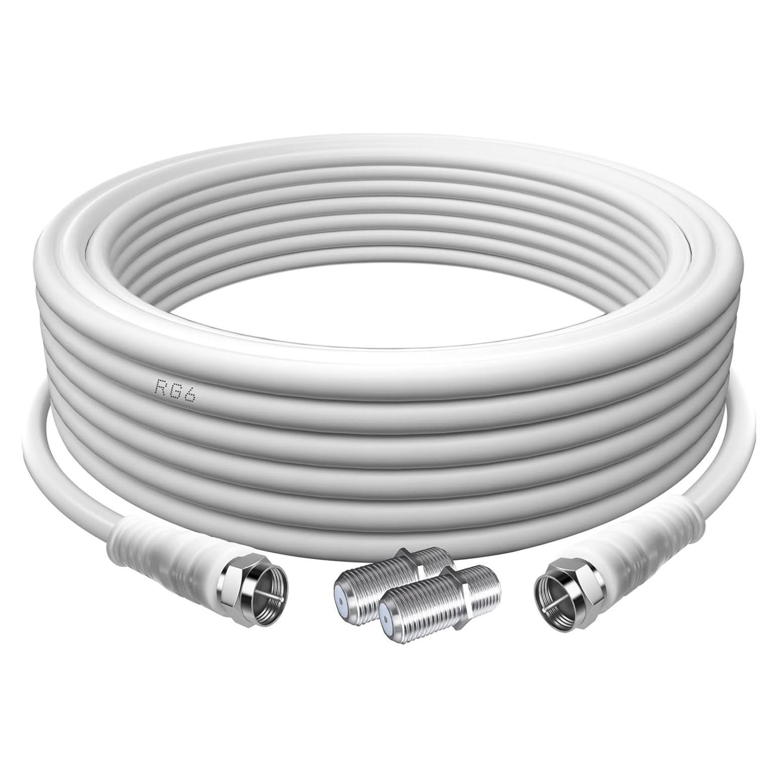 Cable Coaxial RG6 TUOLNK 5M Macho a Macho 75 Ohm Blanco