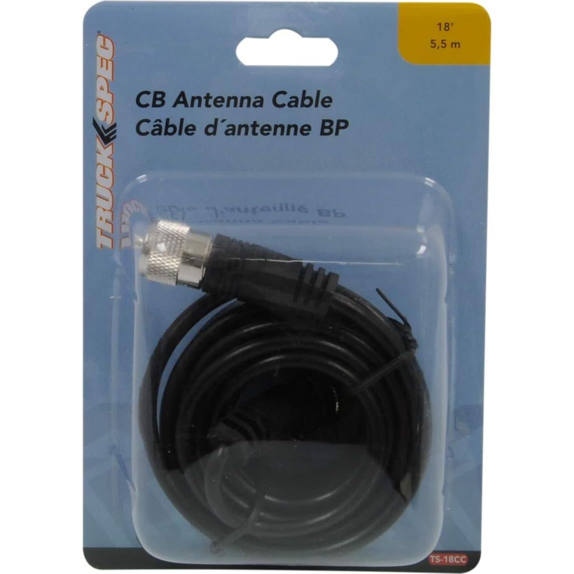 Cable Coaxial RG-58A/U TruckSpec 5.49m con Conectores PL-259