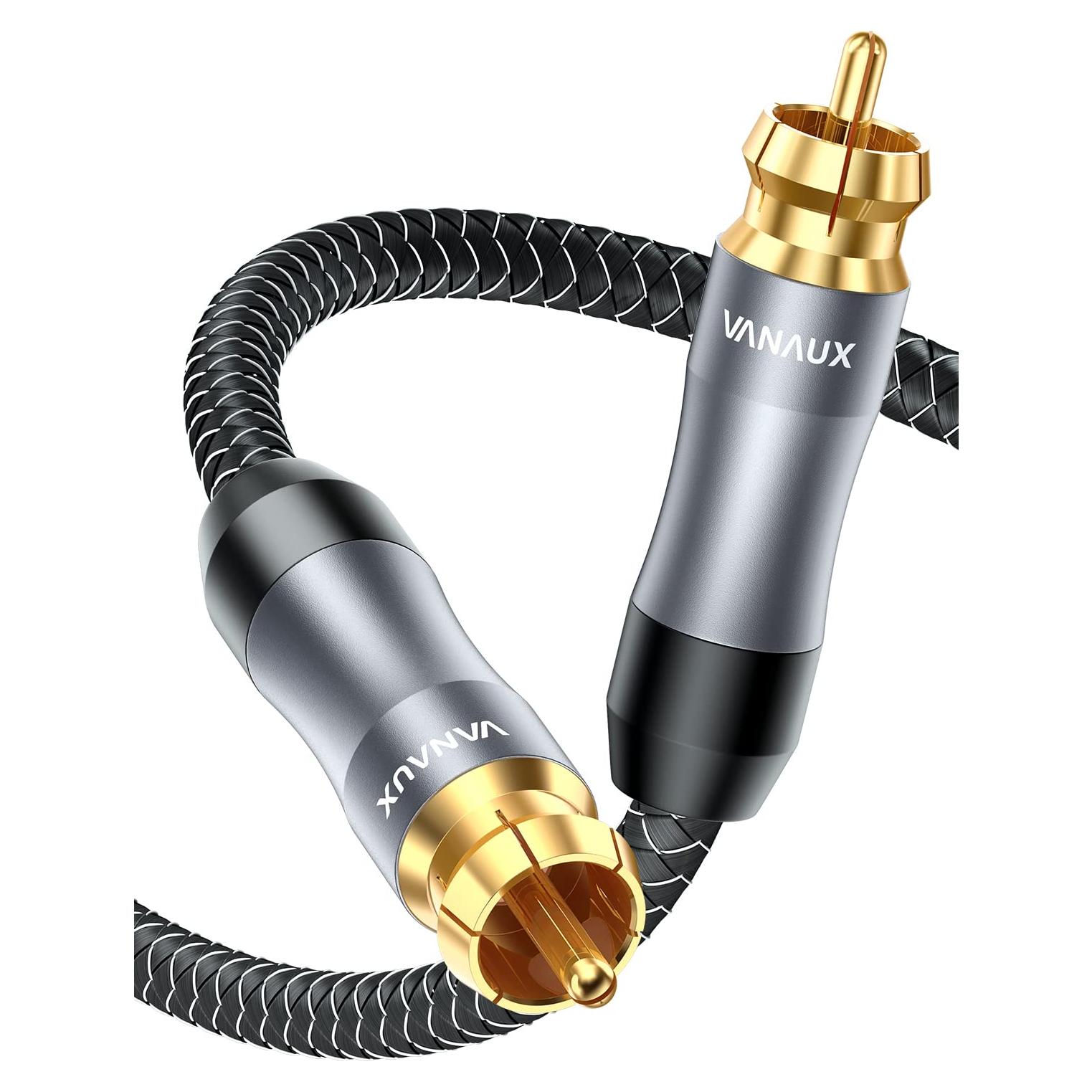 Cable Subwoofer VANAUX 0.91m RCA Macho a Macho Audio Digital