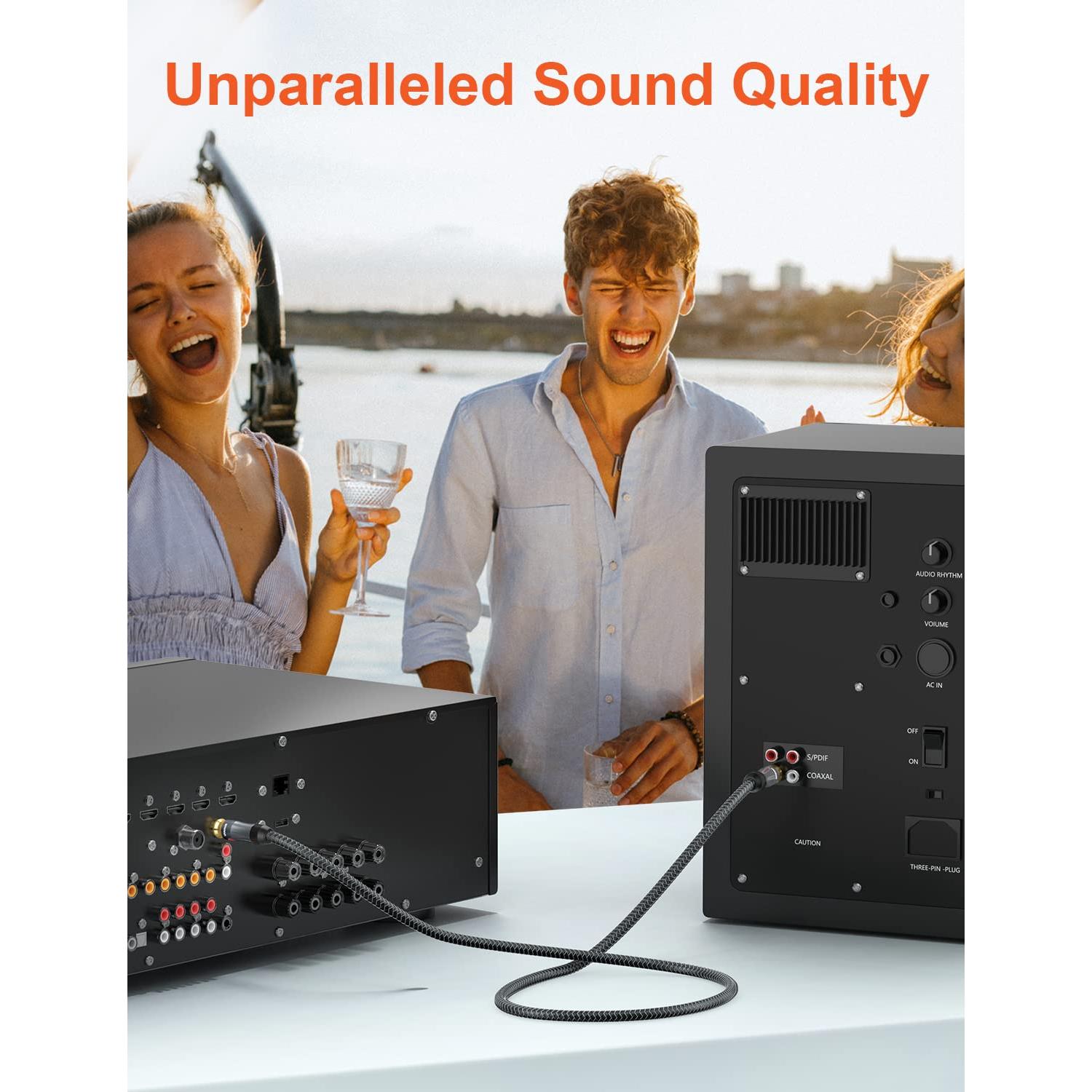 Cable Subwoofer VANAUX 0.91m RCA Macho a Macho Audio Digital