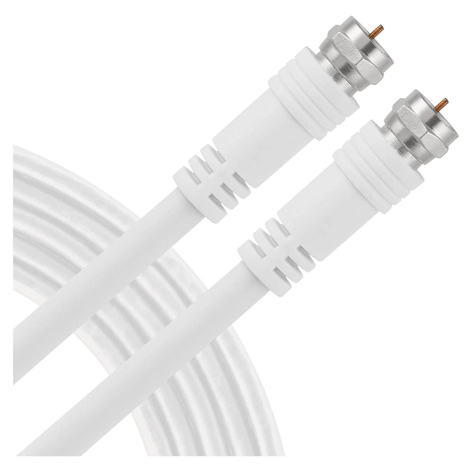 Cable Coaxial UltraPro RG6 0.92m Blanco F-Type Doble Blindaje