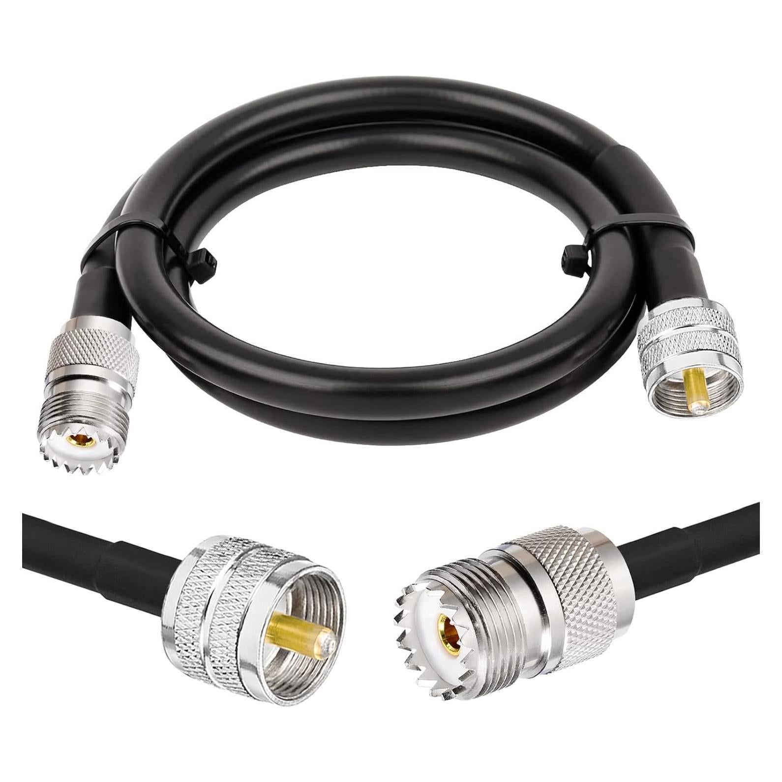 Cable Coaxial RG8X 0.91m SO239 a PL259 Wlaniot