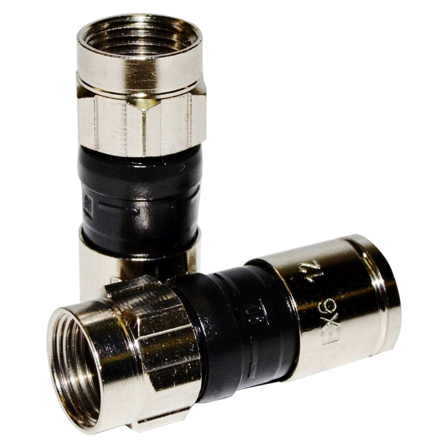 Conectores de Compresión Coaxial RG6 F-Type TechDirect - 5 Paquete