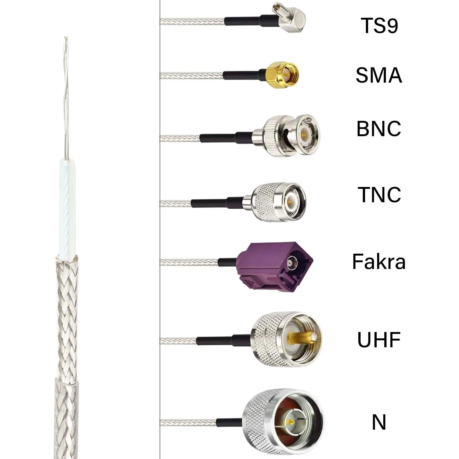 Cable Coaxial RG316 15.24 m XRDS-RF Flexible Baja Pérdida
