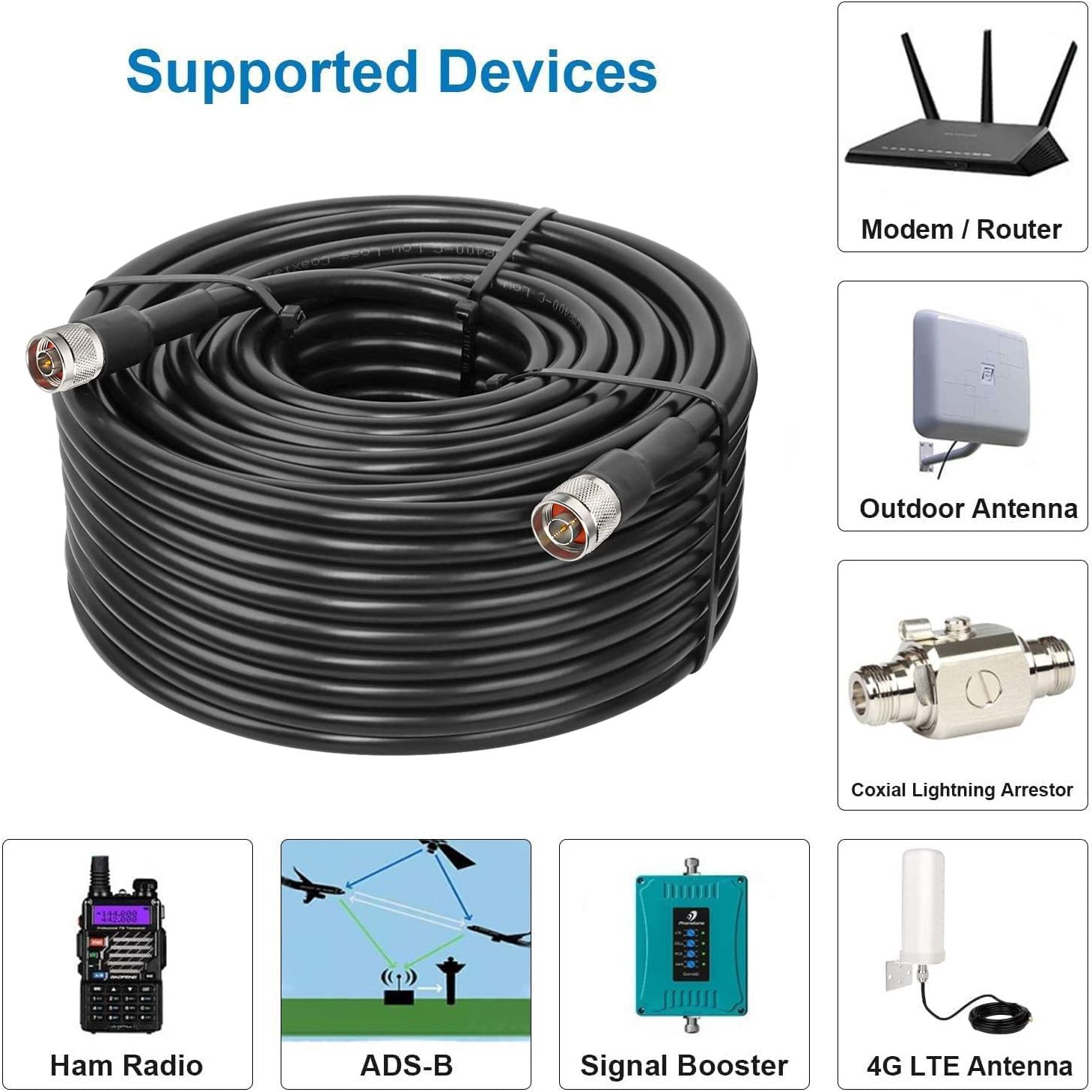 Cable Coaxial MOOKEERF 45.72m N Macho a N Macho KMR400