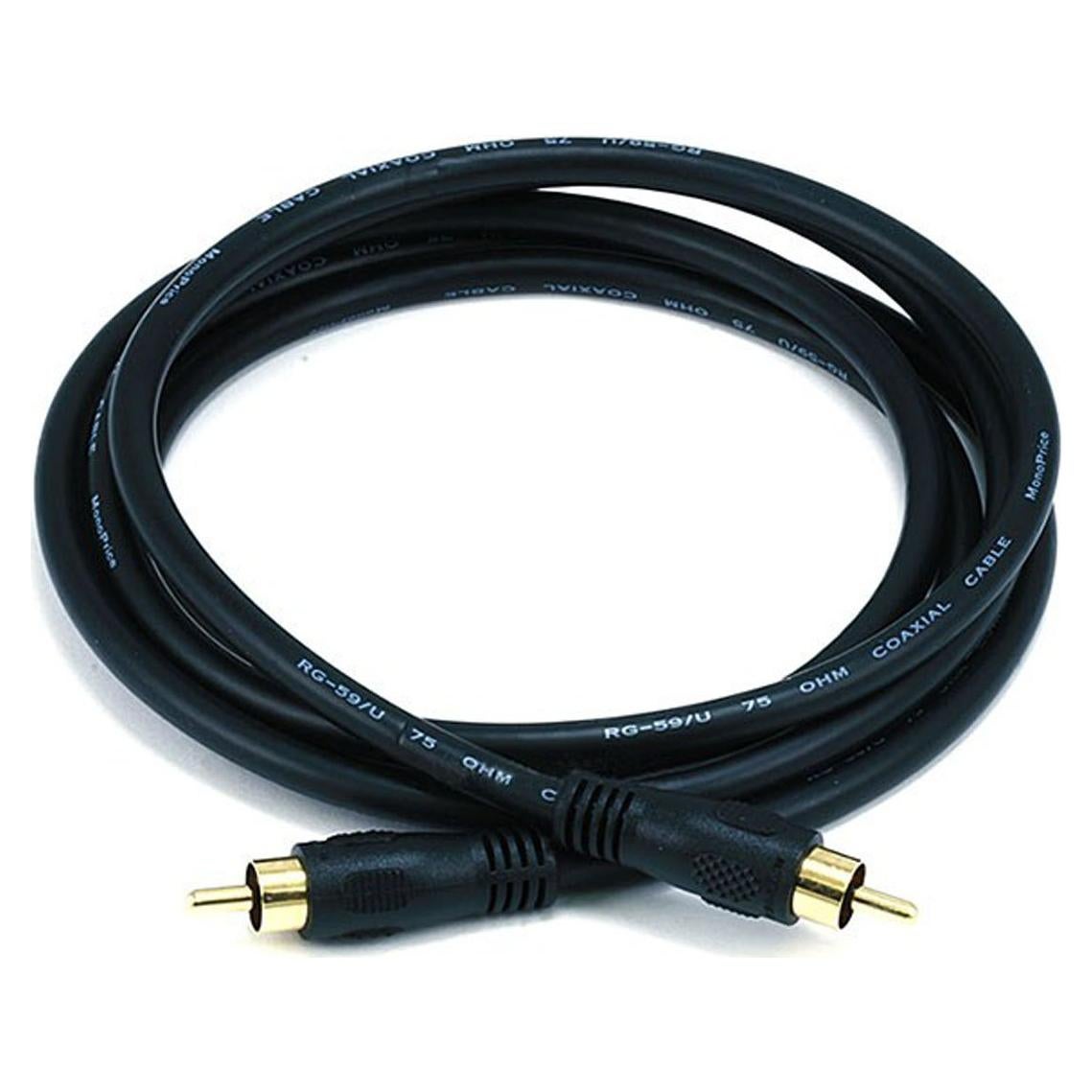 Cable Coaxial de Audio/Video Monoprice 1.83m RCA Macho a Macho